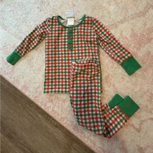 Swoon Boutique Kids Plaid Pajama Set - Green and Red